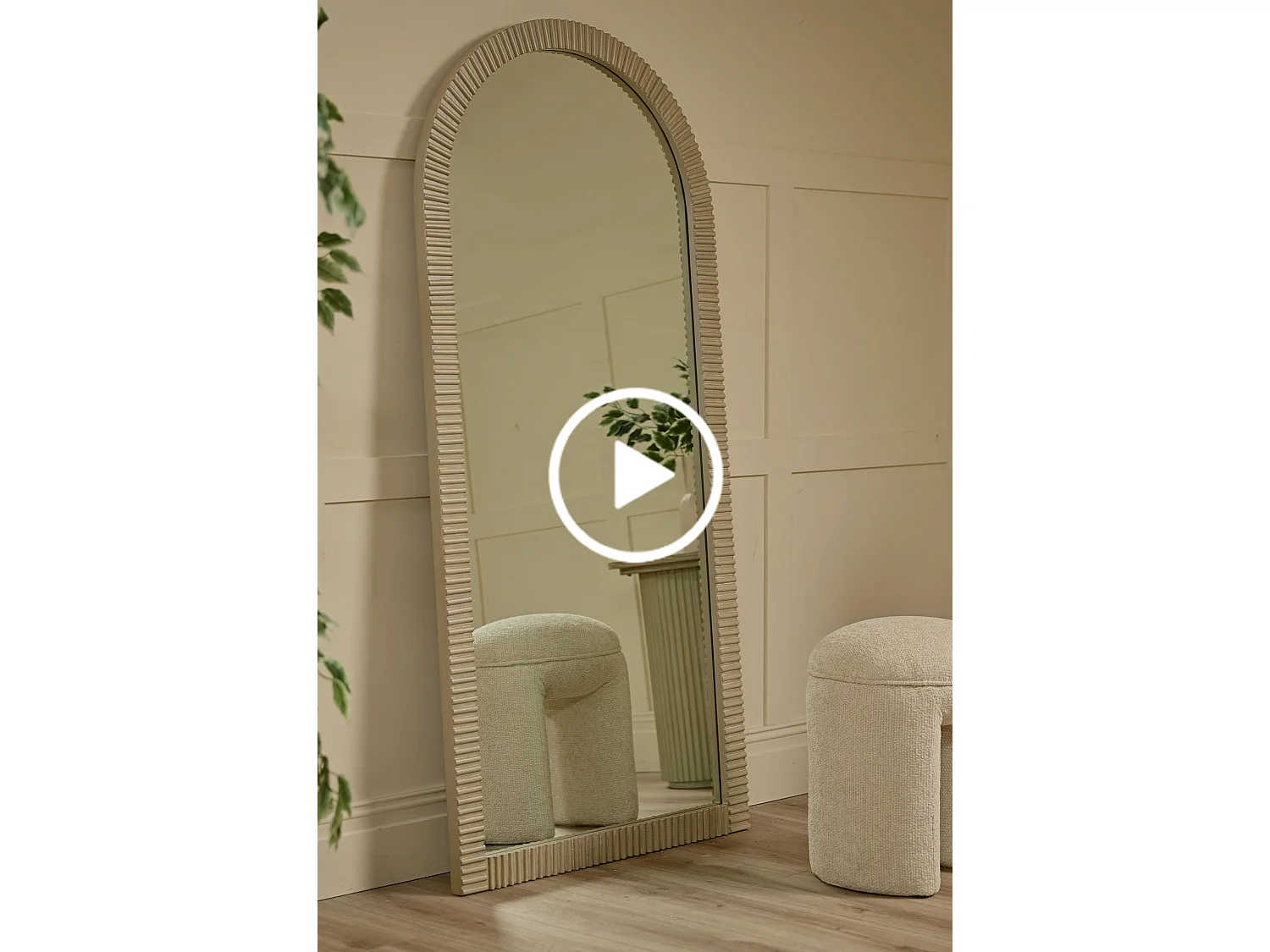 My Furniture Ophelia Full Length Floor Mirror, 170 x 80 cm, Warm Grey