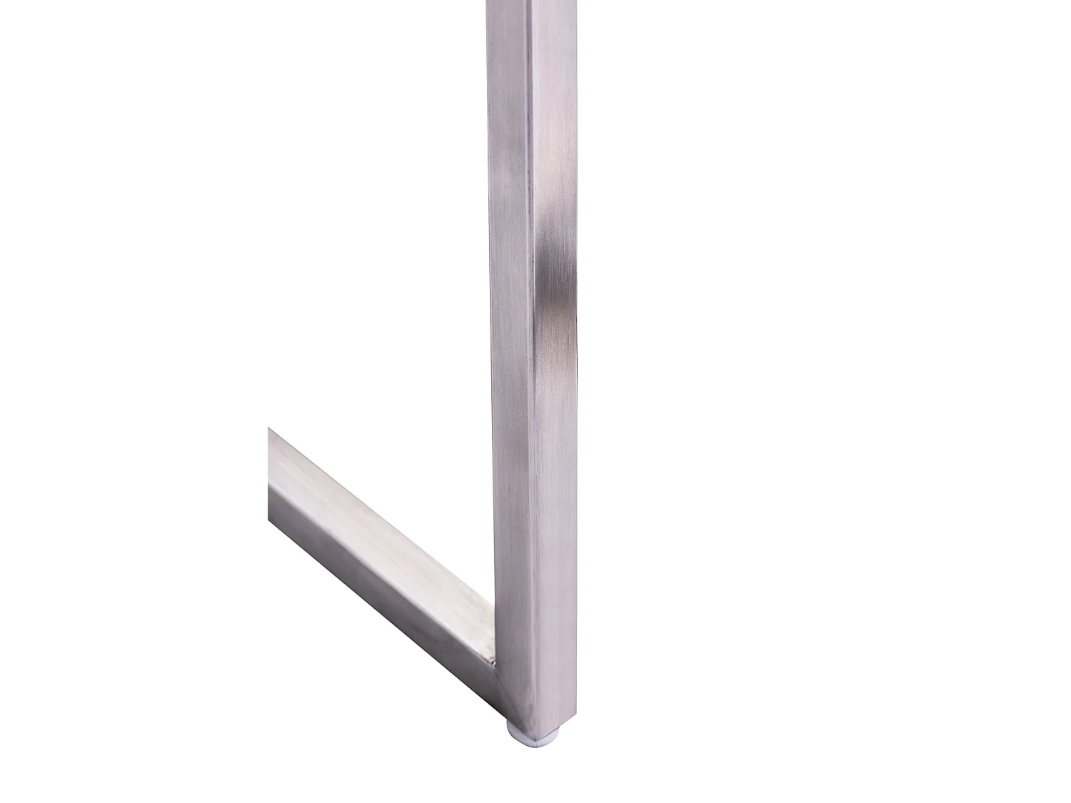 Barbican Side Table - Smoked Oak Veneer, Brushed Stainless Steel Frame, 45x45x61 cm