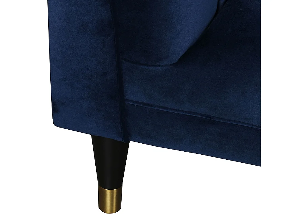 Baxter Right-Hand Day Bed - Navy Blue Velvet