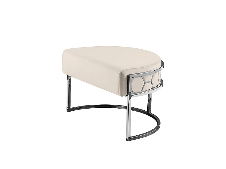 Alveare Hexagonal Footstool Silver - Chalk