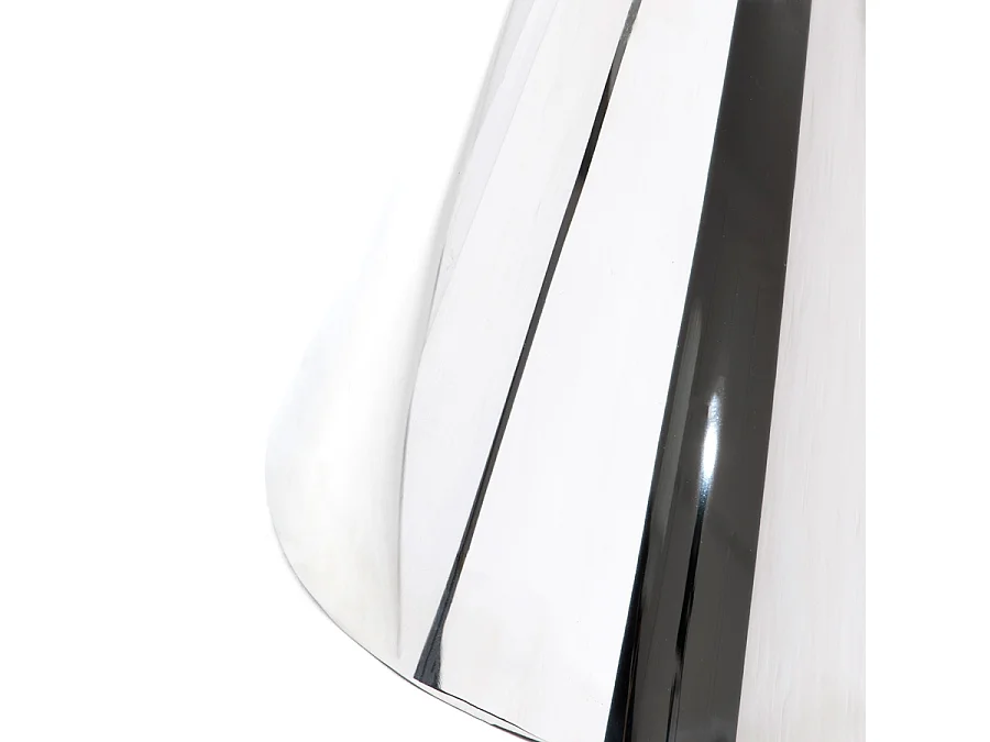 Champagne Cork Stool - Velvet Upholstery, Foam Padded Seat, Polished Spun Aluminium Base