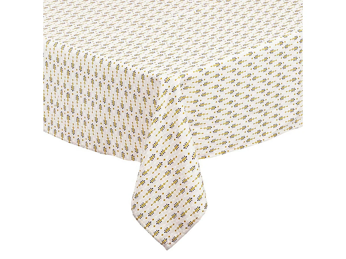 Nappe Antitache Imprimé "Peduru" 140x240cm Beige