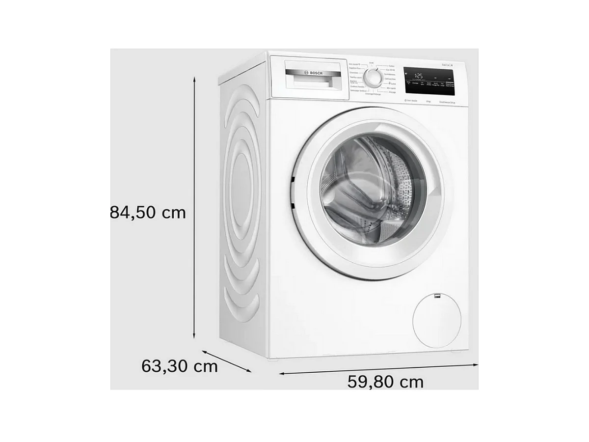 Bosch Lave-linge frontal 60cm 9kg 1400 - 0 tr/min - WAN2827ZFR