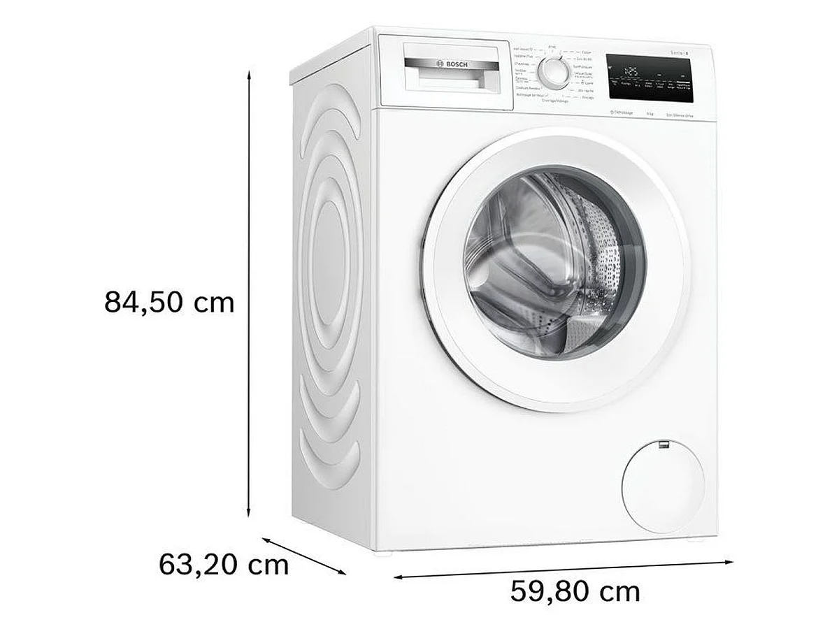Bosch Lave-linge frontal 60cm 9kg 1400 - 0 tr/min - WAN2827ZFR
