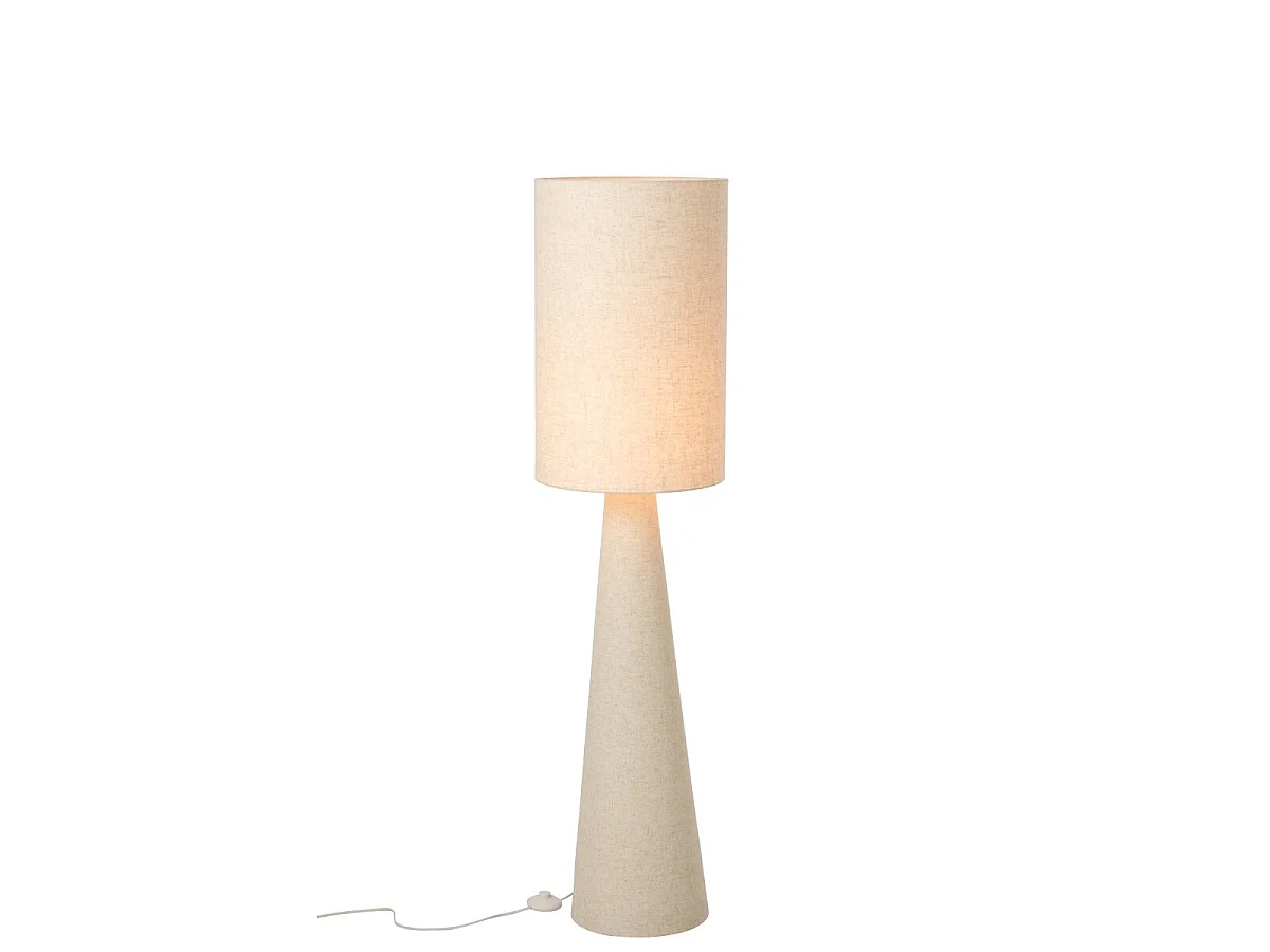 Lampadaire Effet Lin "Tona" 140cm Beige