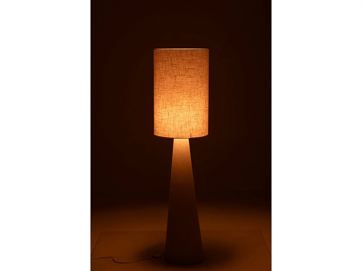 Lampadaire Effet Lin "Tona" 140cm Beige