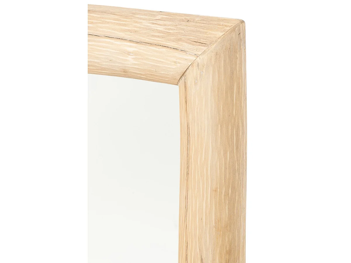 Miroir Mural Carré en Bois "Chamonix" 81cm Naturel