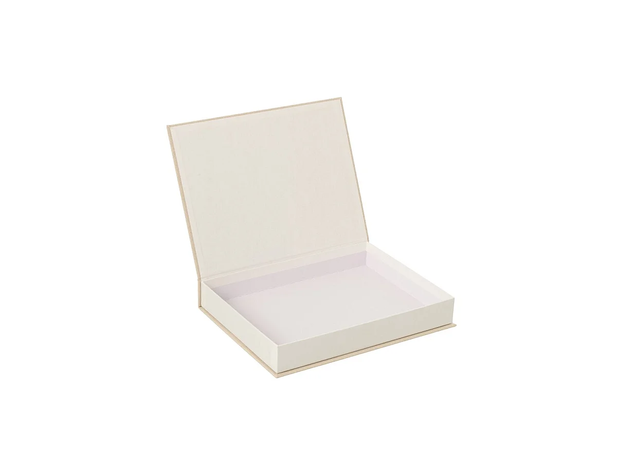 Lot de 4 Boîtes Livres "Jonas" 33cm Beige