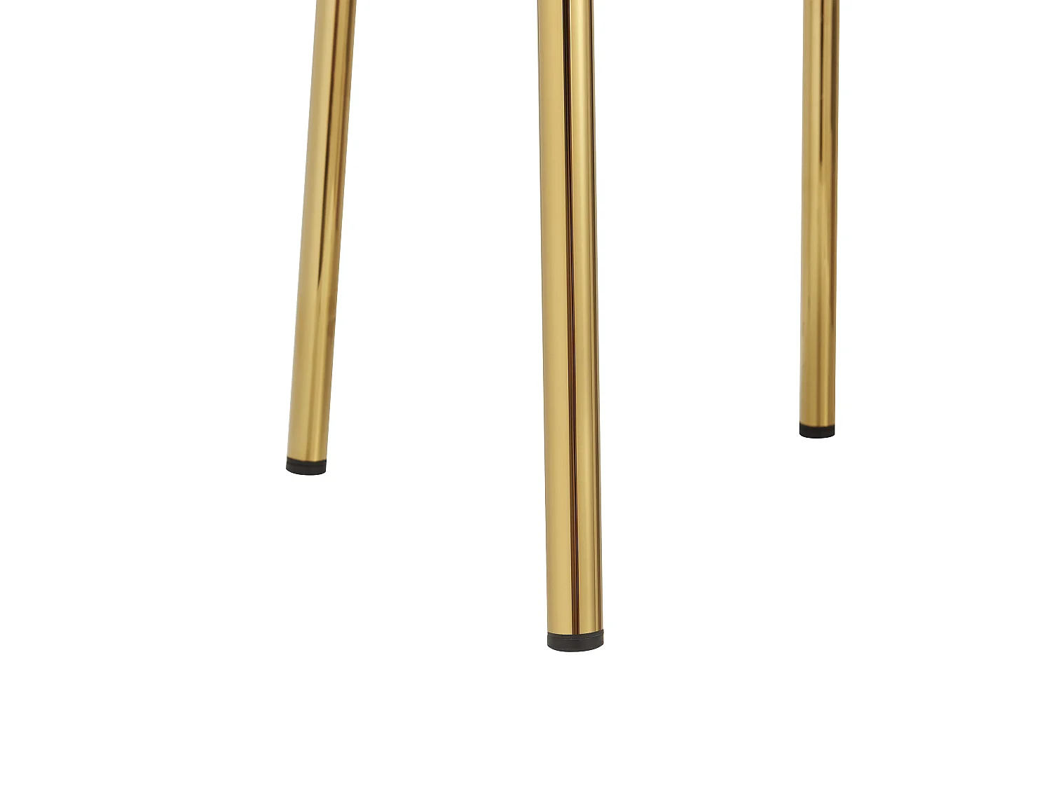 Set van 6 Moderne Eetkamerstoelen 61x59x78.5cm - gestoffeerde stoel - in hoogte verstelbare stoelpoten - Groen en Goud