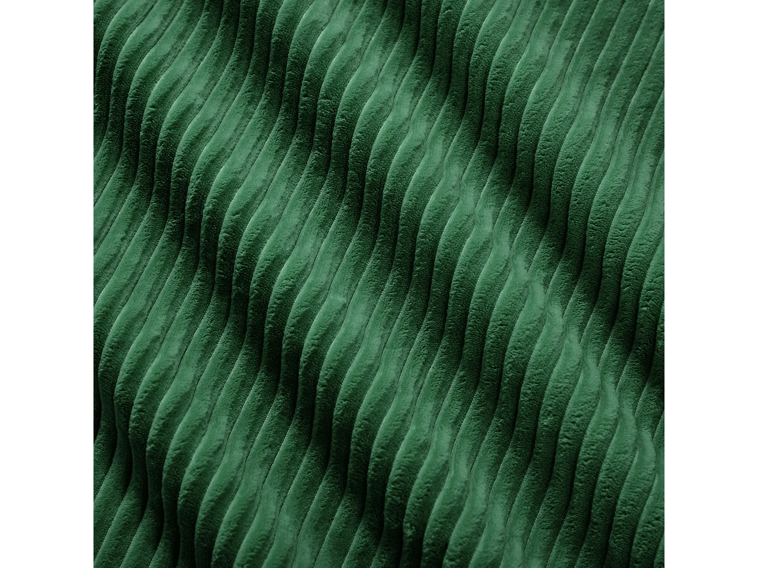 Sofá modular de 4 plazas, 382 cm, de pana con otomana - Verde