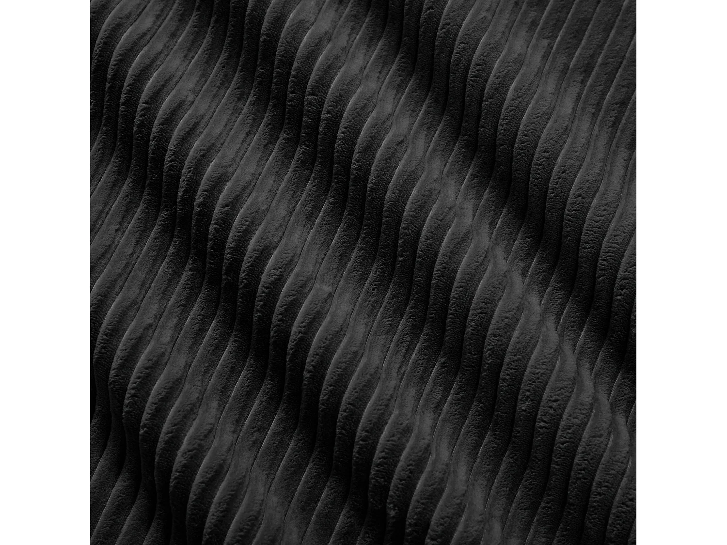 Canapé modulable 2 places en velours côtelé à assise profonde - Noir