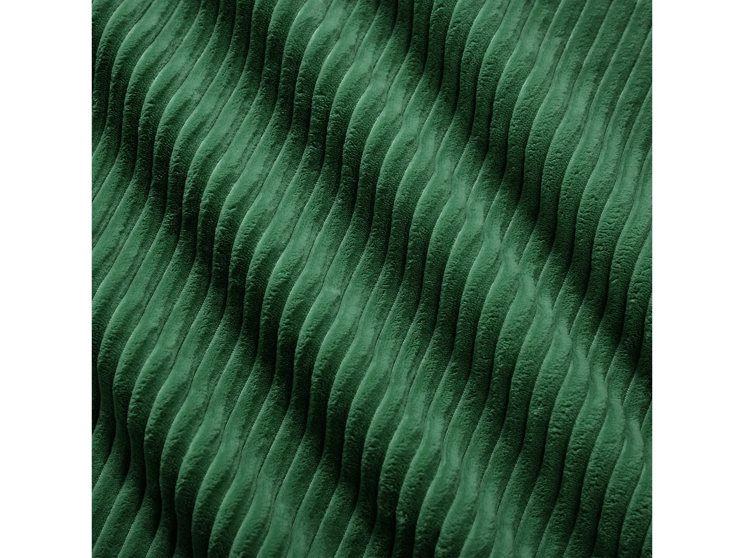 Sofá modular de 2 plazas de pana con otomana - Verde