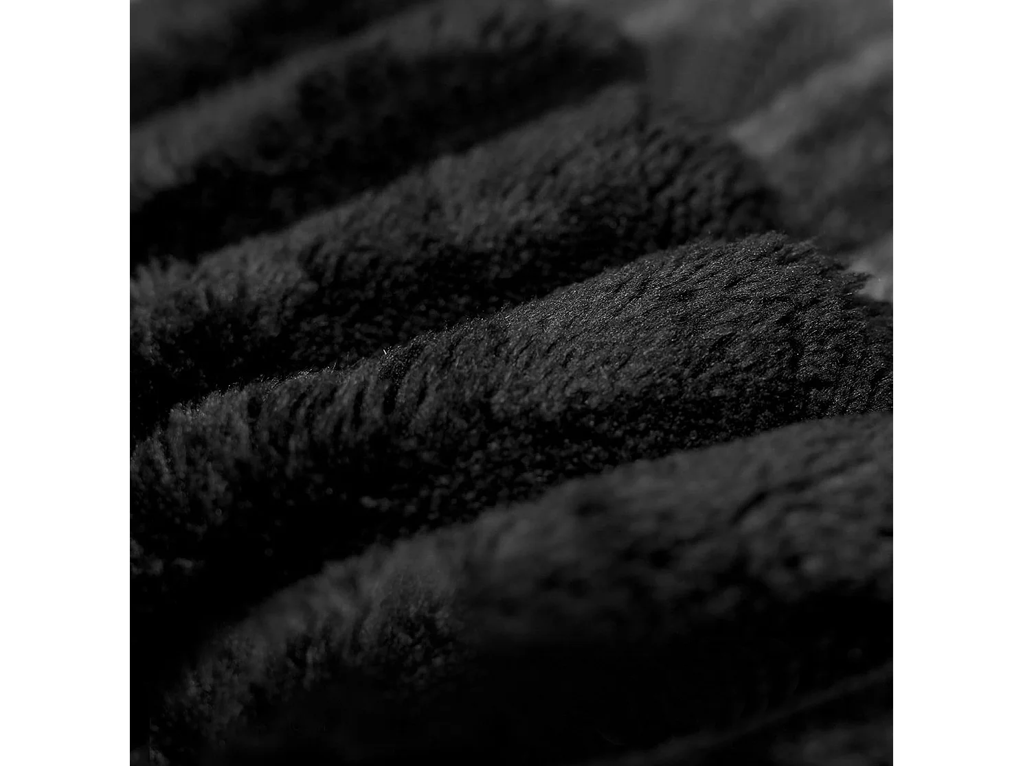 Canapé d'angle modulable 3 places 270 cm en velours côtelé avec pouf - Noir