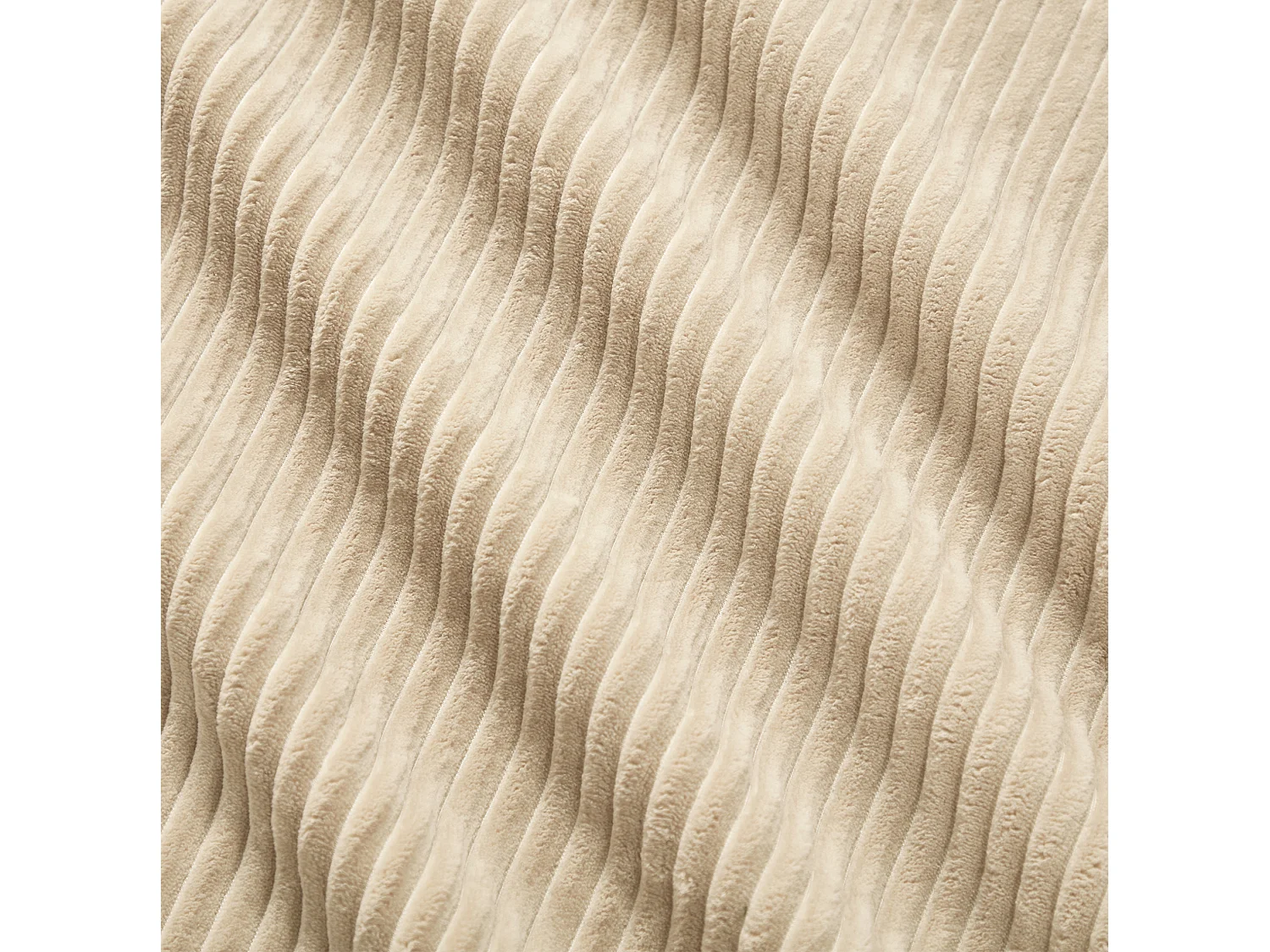 Sofá modular de pana de 2 plazas con 2 otomanas - Beige
