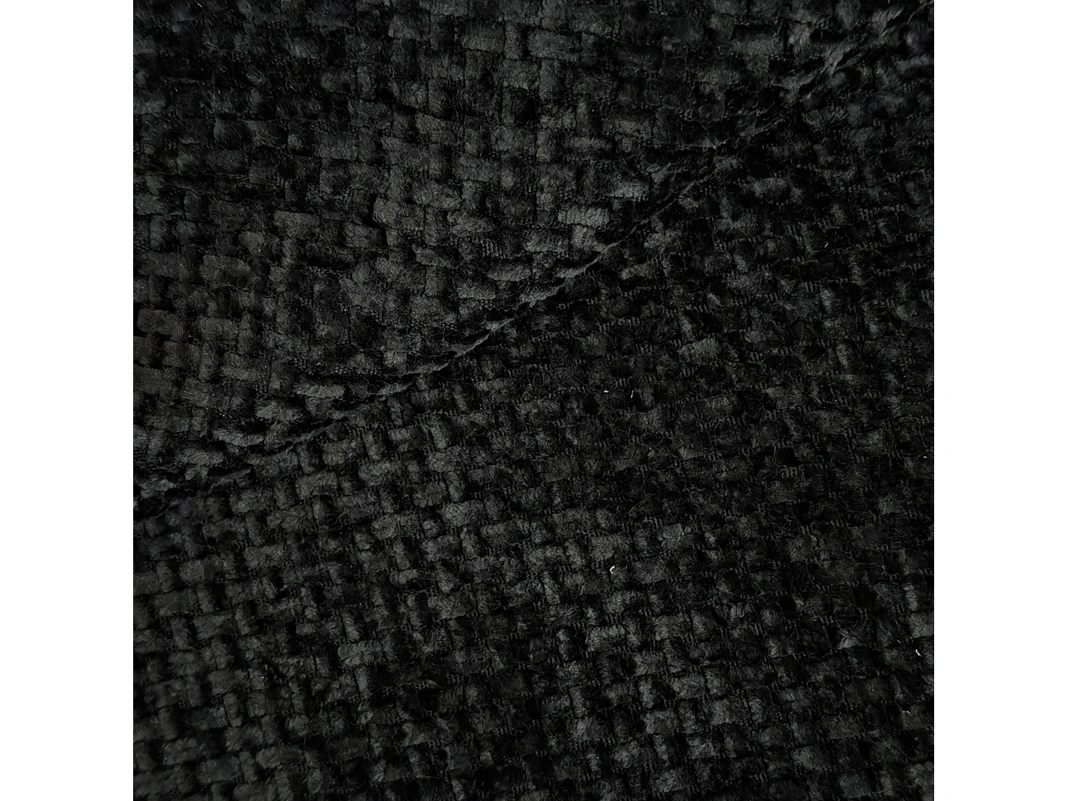 Canapé d'angle modulable 3 places 266 cm en chenille - Noir