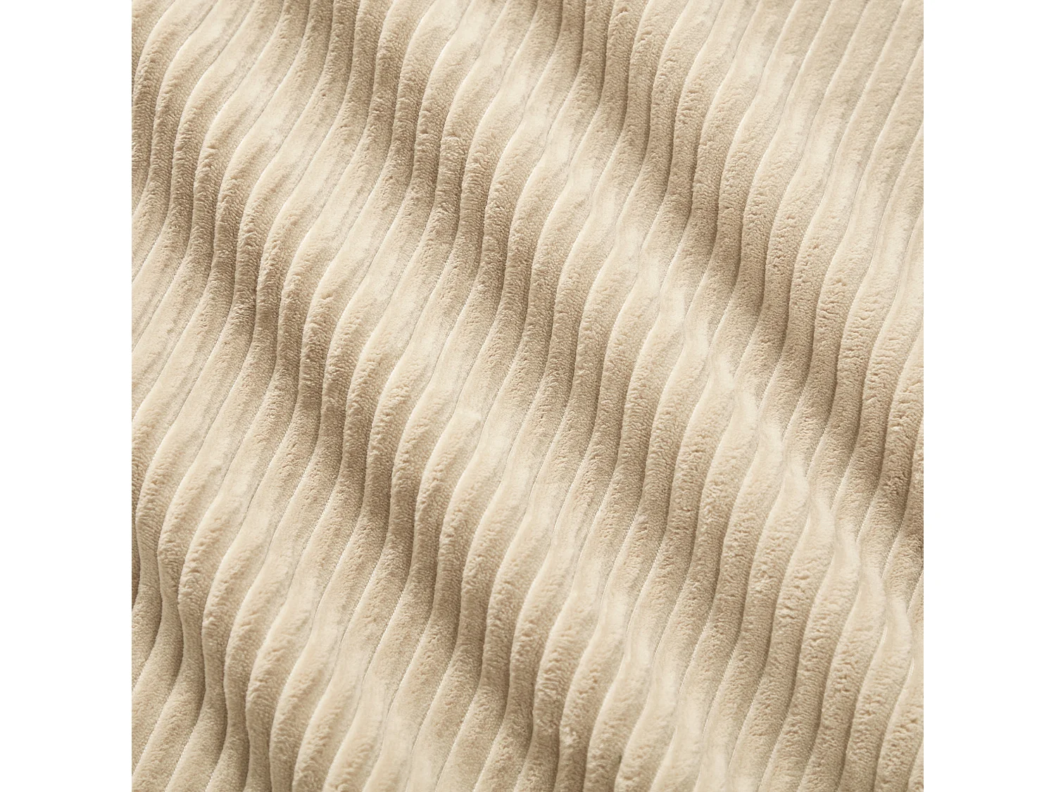 Sofá modular de 4 plazas, 382 cm, de pana con 2 otomanas - Beige