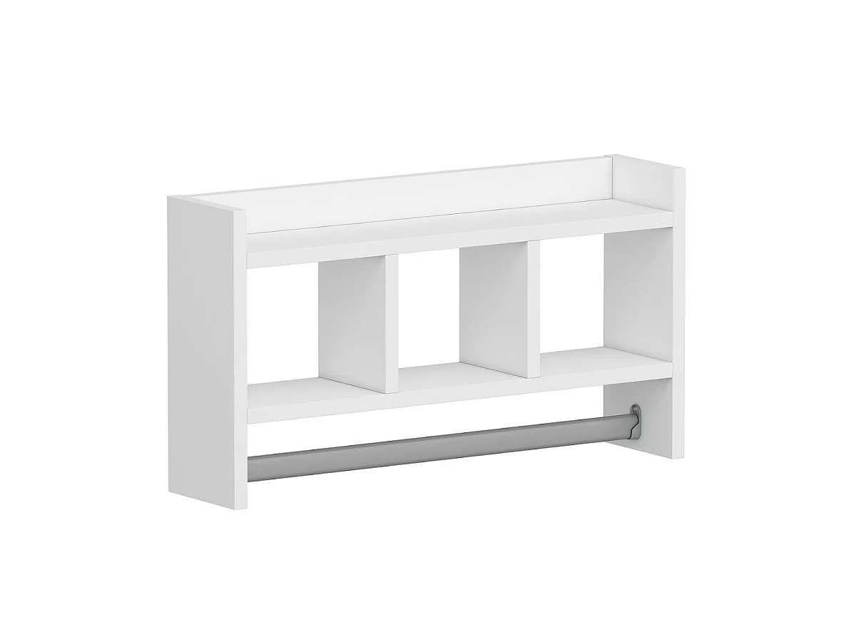 Modern Wall Shelf with 3 Open Niches L63 cm - MALIA
