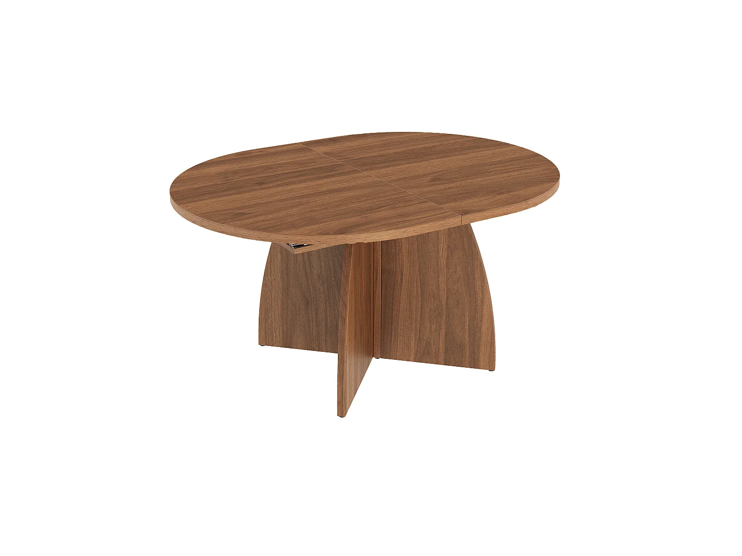 Table à manger rectangulaire extensible 4 à 8 personnes, plateau 18 mm, coins arrondis – MDF – jusqu’à 180 x 90 x 75 cm – Noyer