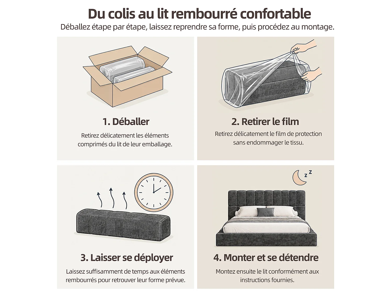 Lit rembourré 180 × 200 cm avec sommier à lattes métallique,lit double rembourré avec revêtement en velours et rembourrage en mousse,cadre de lit noir, sans matelas