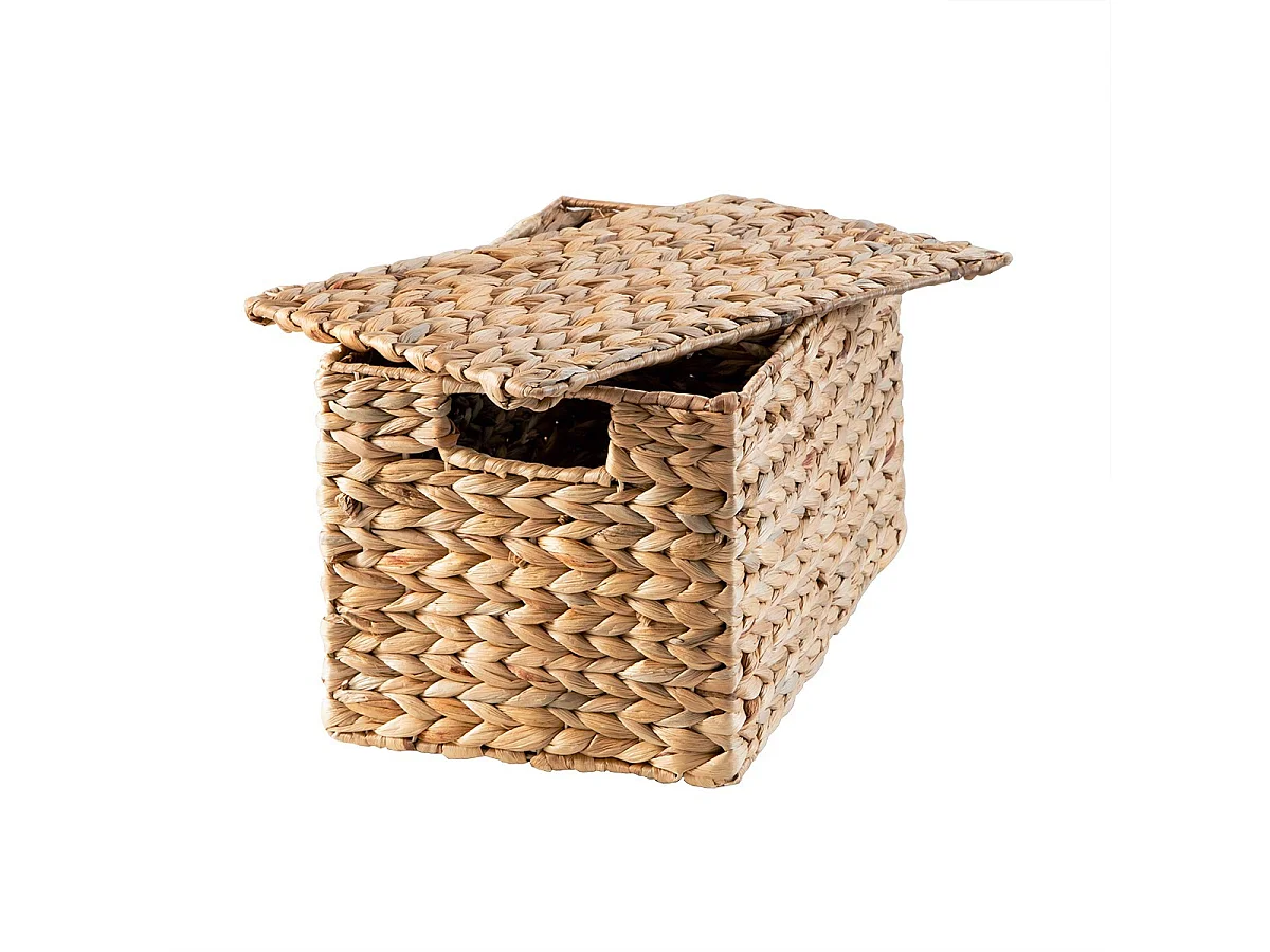 Boîte de rangement en jacinthe d'eau grand modèle L42 cm - MAYA