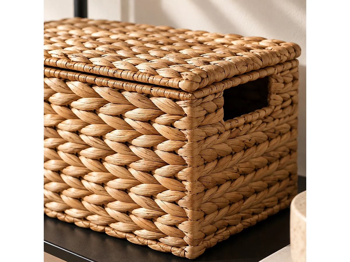 Boîte de rangement en jacinthe d'eau moyen modèle L38 x H20 cm - MAYA