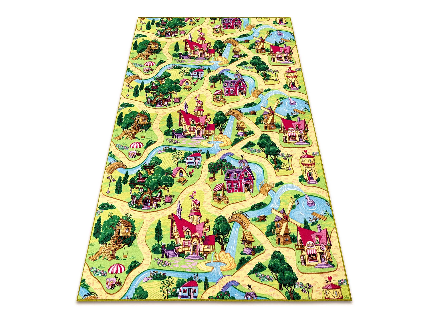 Kindertapijt CANDY TOWN voor kinderen, straten, stad, drogi 100x150 cm