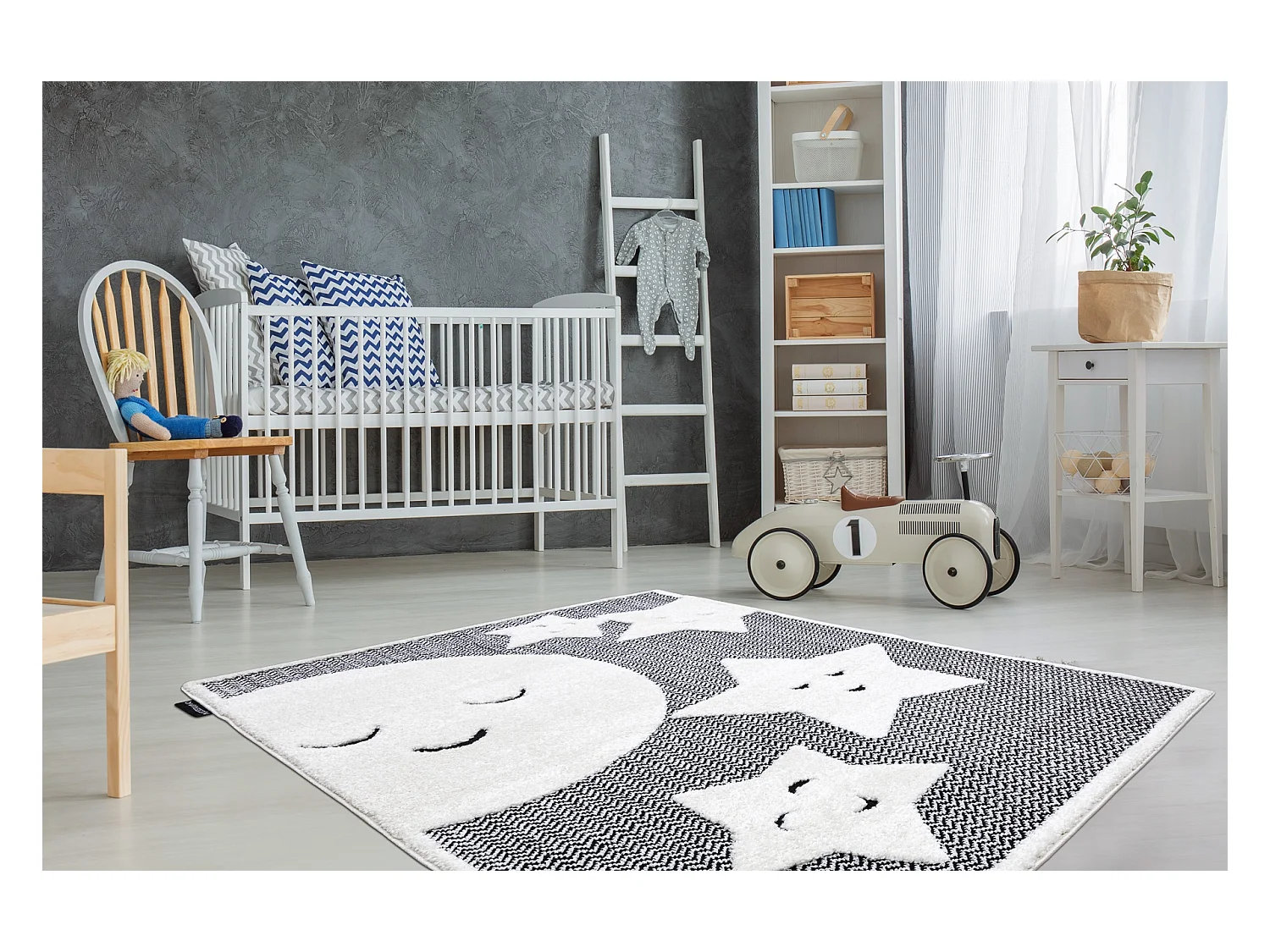 Kindertapijt JOY Moon maan , voor kinderen - Structureel, twee poolhoo 120x170 cm