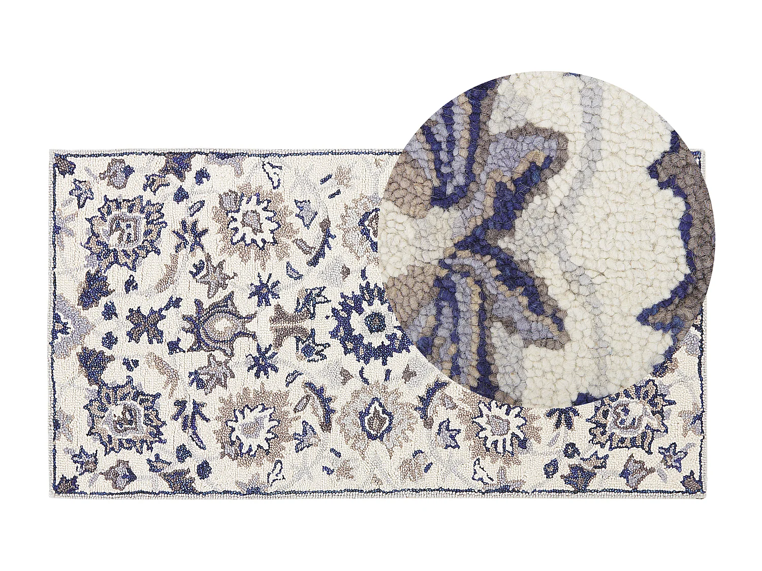 Tapis KUMRU Beige 80 x 150 cm Laine