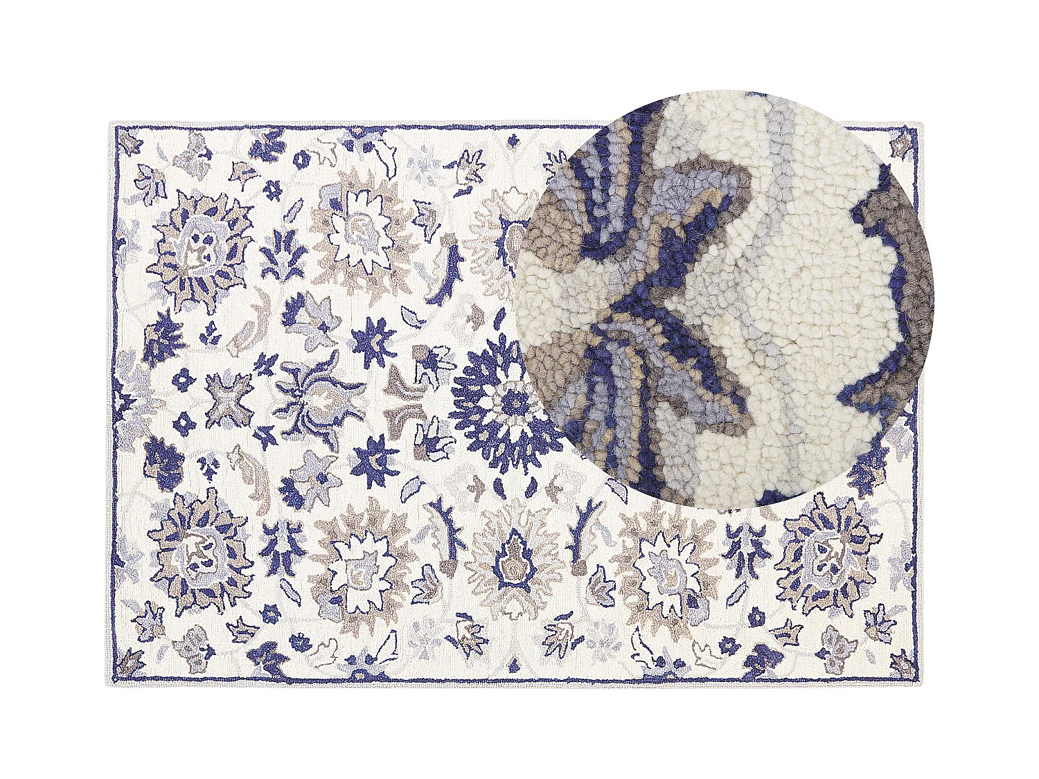 Tapis KUMRU Beige 160 x 230 cm Laine