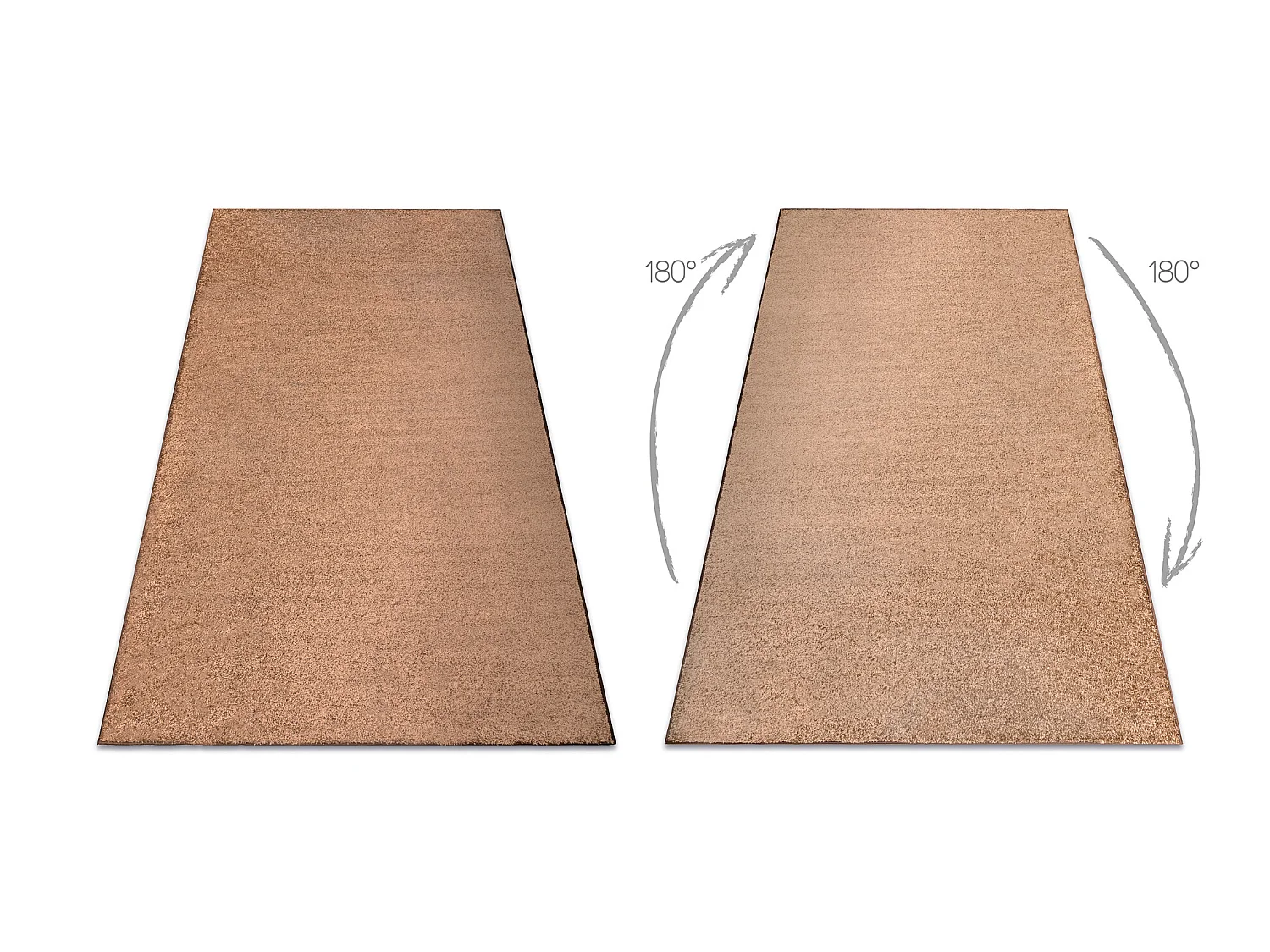 TAPIJT - Vloerbekleding INDUS koper 82, glad, melange 200x200 cm