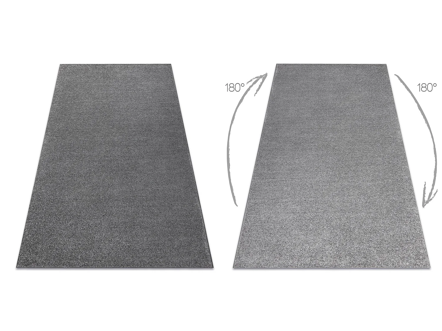 TAPIJT - Vloerbekleding INDUS grijs 95, glad, melange 200x200 cm