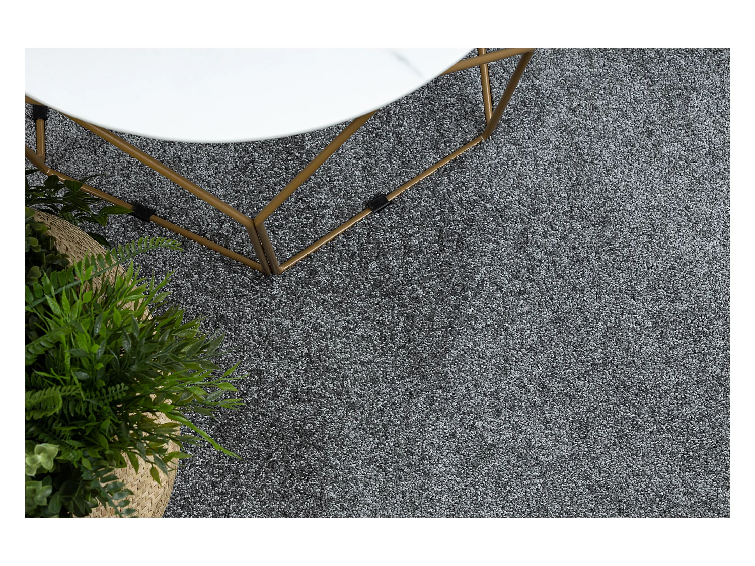 TAPIJT - Vloerbekleding INDUS grijs 95, glad, melange 200x200 cm