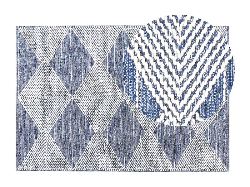 Tapis DATCA Bleu 140 x 200 cm Laine