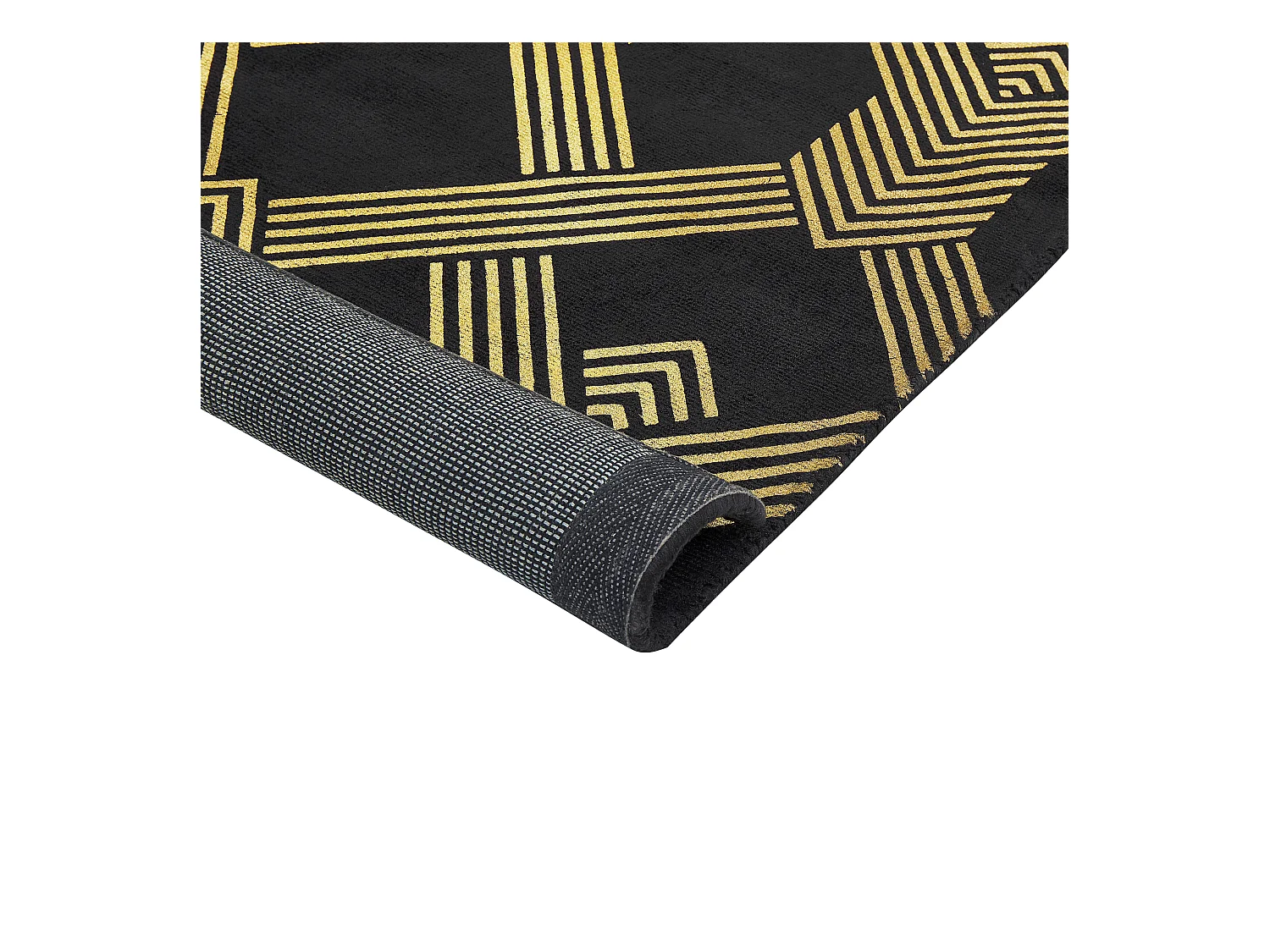 Tapis VEKSE Noir 160 x 230 cm Soie artificielle