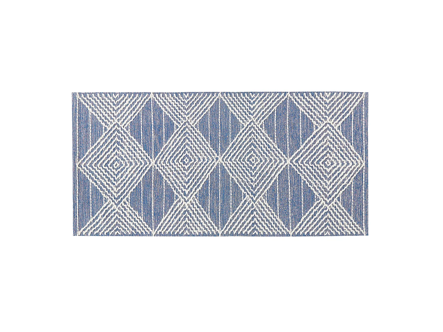 Alfombra de lana beige/azul 80 x 150 cm DATCA