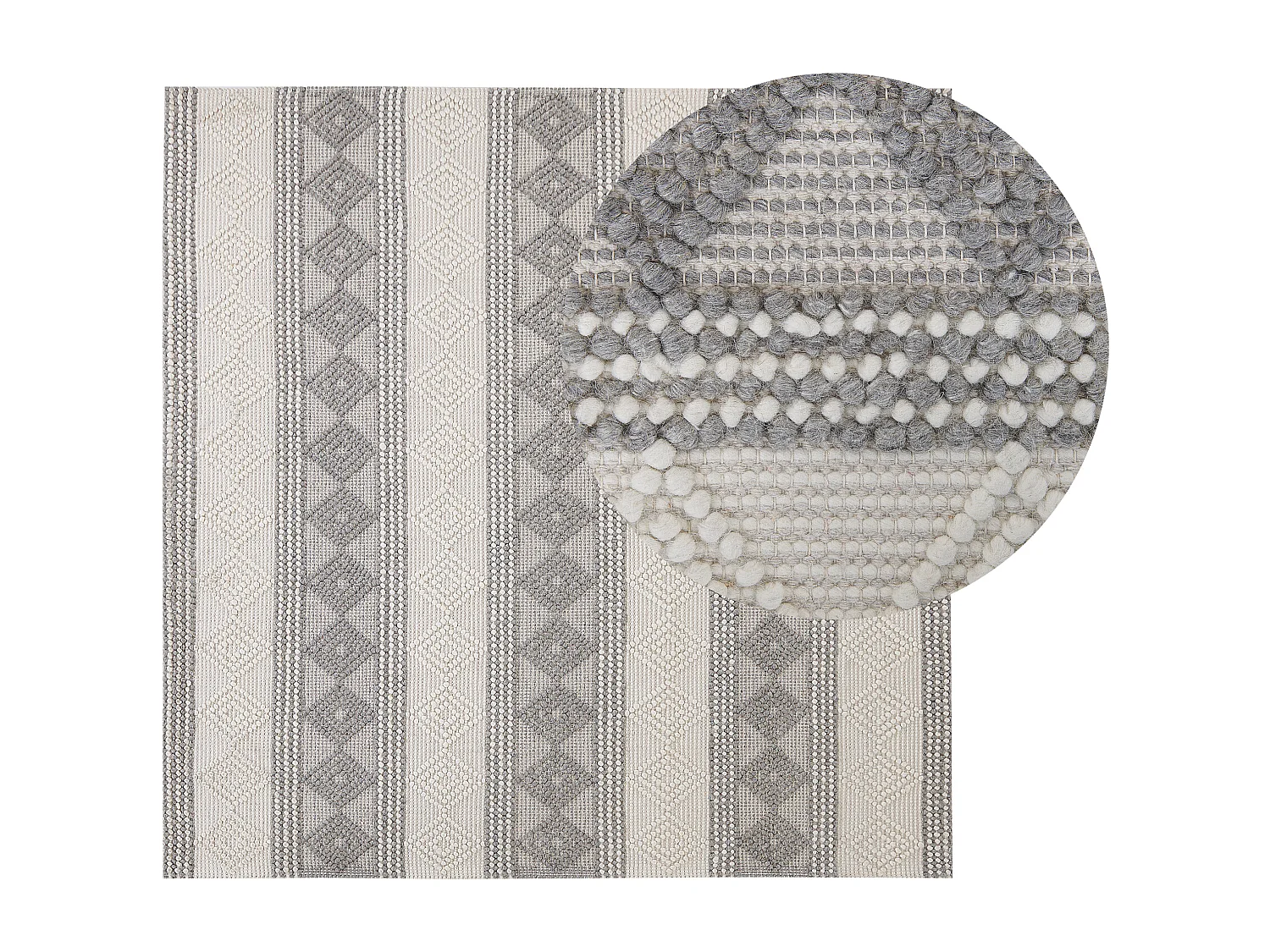 Tapis BOZOVA Beige clair 200 x 200 cm Laine