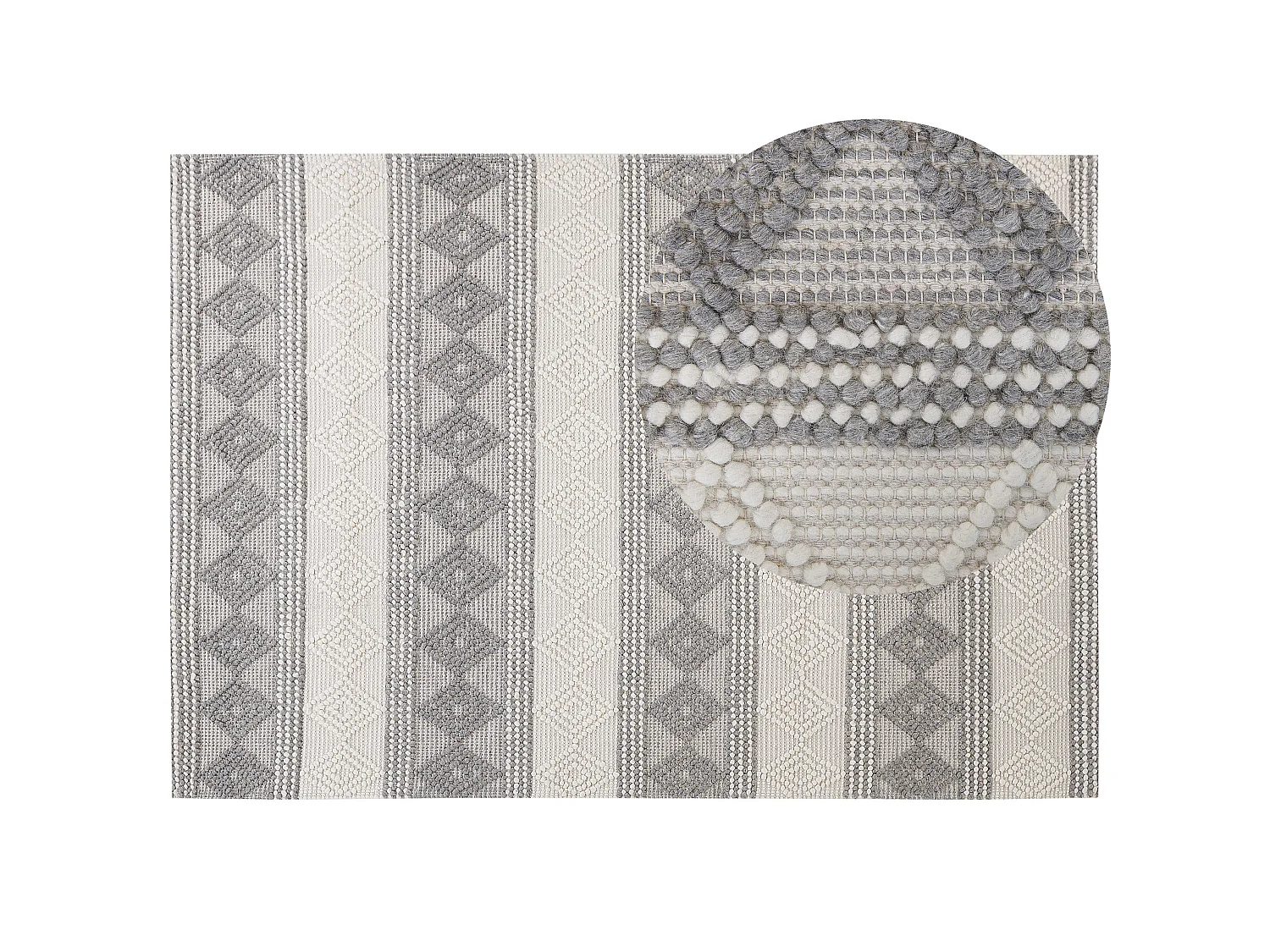 Rug BOZOVA Light Beige 160 x 230 cm Wool
