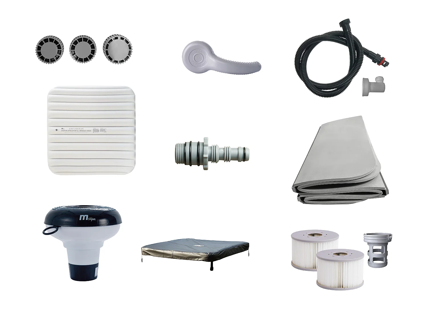 Spa semirígido MSpa 6 lugares castanho com acessórios – 120 jatos – C160 x L160 x A65 cm – MAKEMO