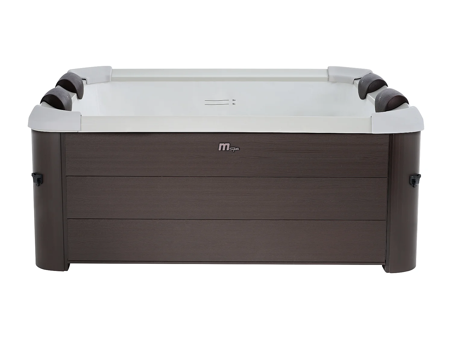 Spa semi-rigide MSpa 6 places marron avec accessoires - 120 jets - L160  x l160 x H65 cm - MAKEMO