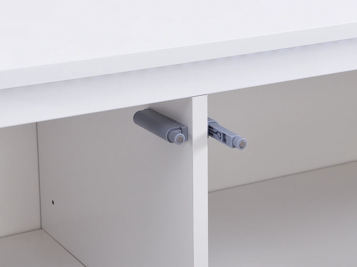 Salontafel met 2 lades met ledverlichting van mdf - Wit gelakt - SALIANO