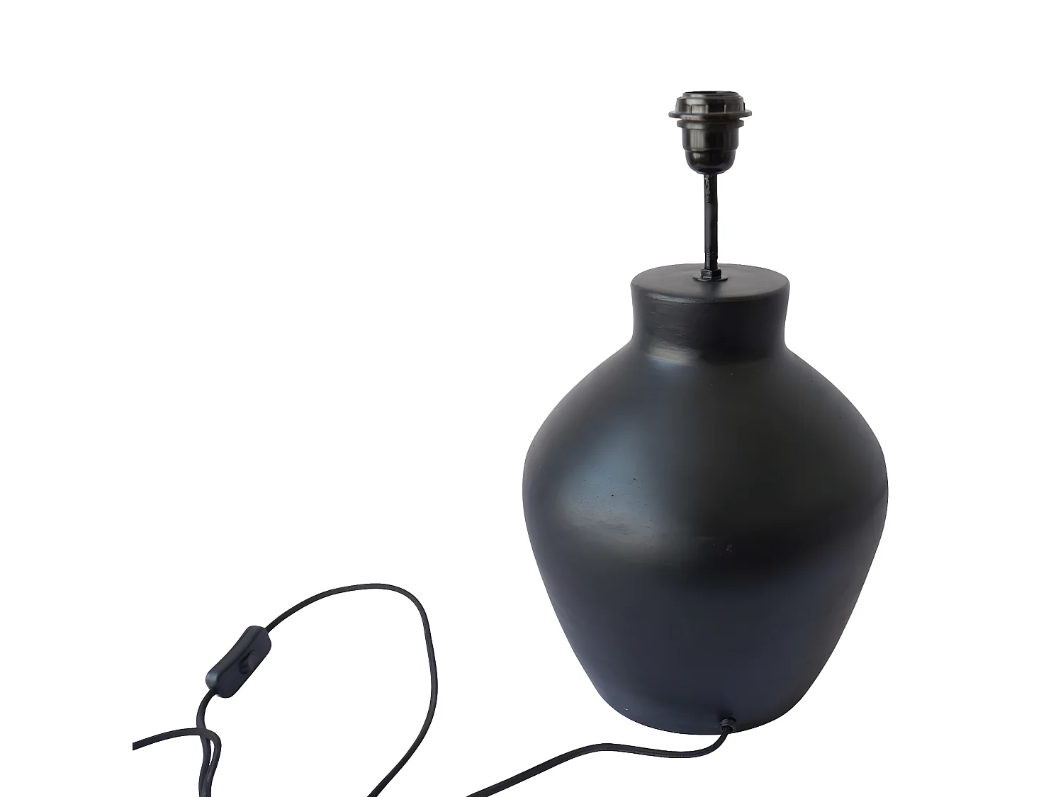 Pied de lampe en terre cuite