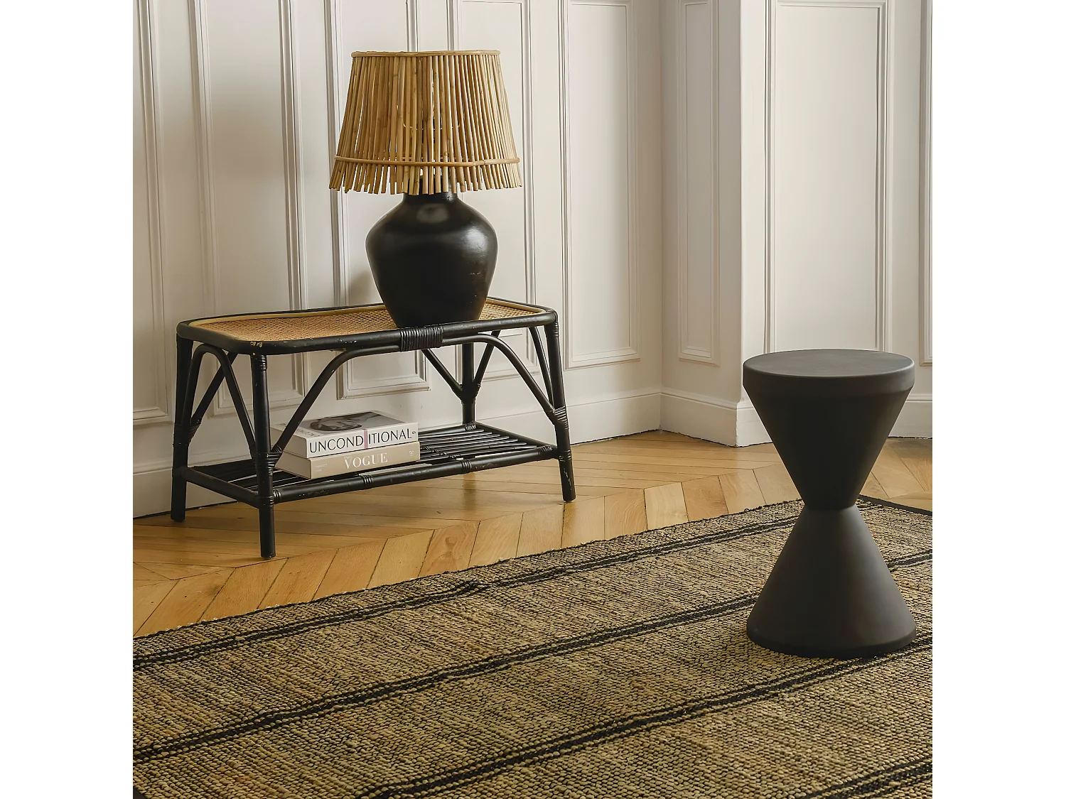 Pied de lampe en terre cuite