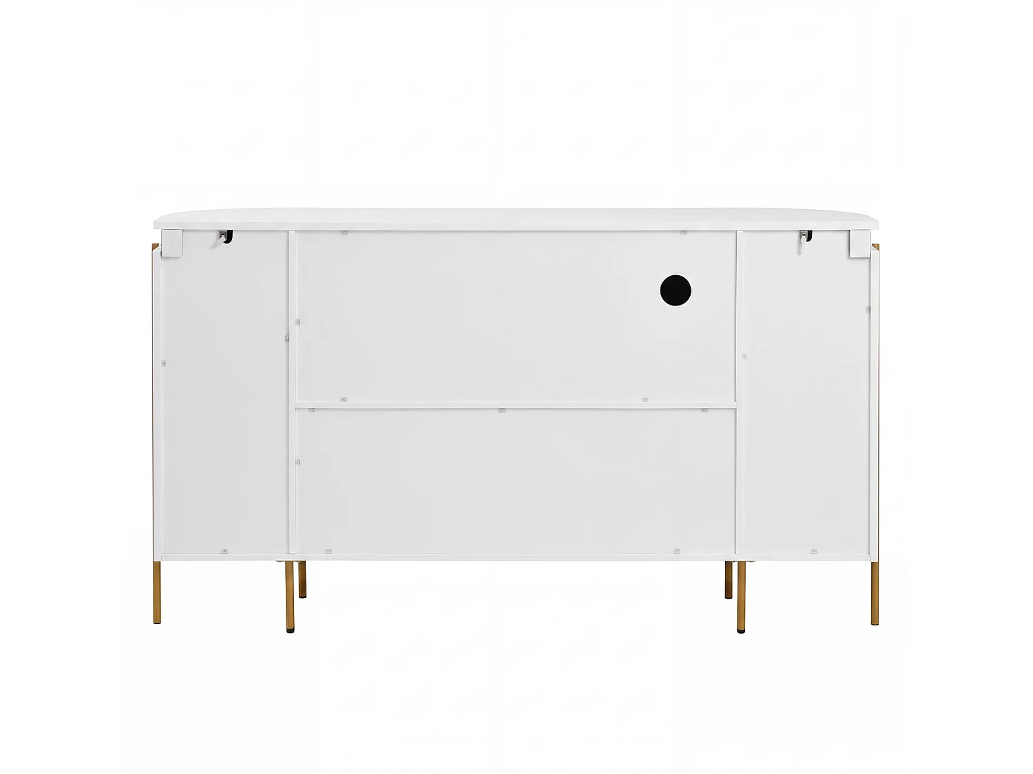 Sideboard med 4 dörrar och kabelhantering – Vitt