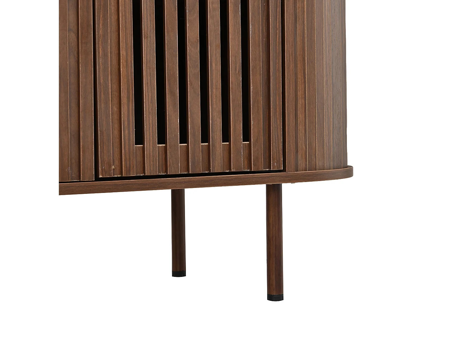 Buffet 160 x 40 x 70 cm avec 4 portes et étagères réglables - Marron