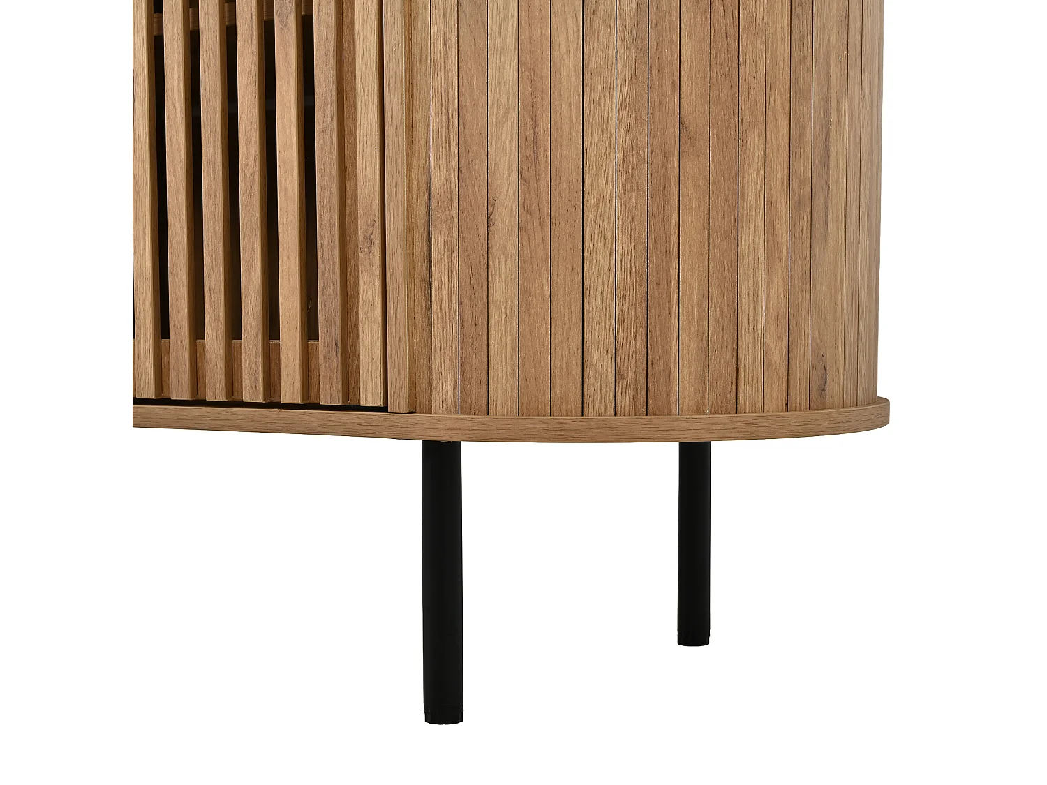 Skänk 160 x 40 x 70 cm med 4 dörrar och justerbara hyllor - Träfärg