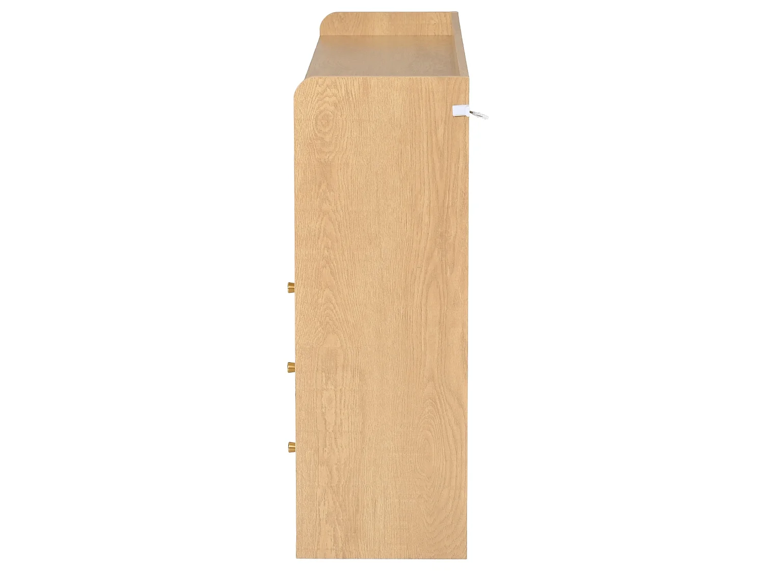 Retro dressoir (120 cm) met dambordvormige wijnvakken, ledverlichting en glazen deuren – Lichte natuurlijke afwerking