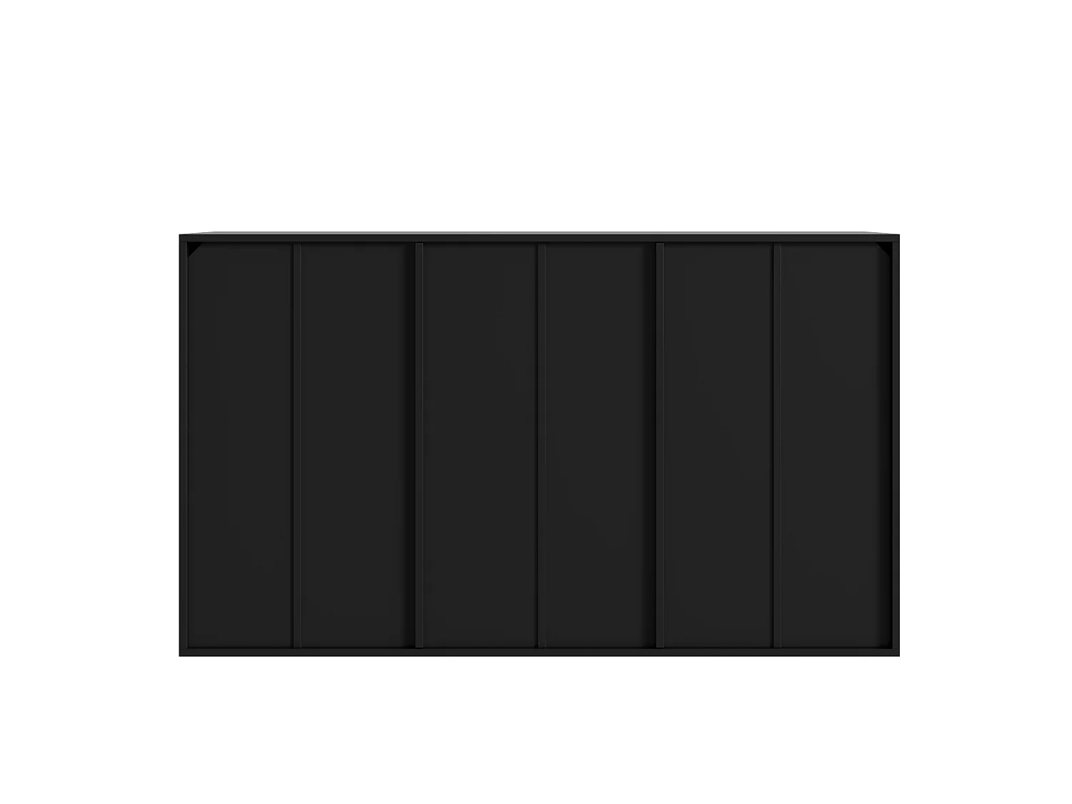 Credenza con 3 ante, 1 cassetto e illuminazione LED regolabile - Nero e legno naturale