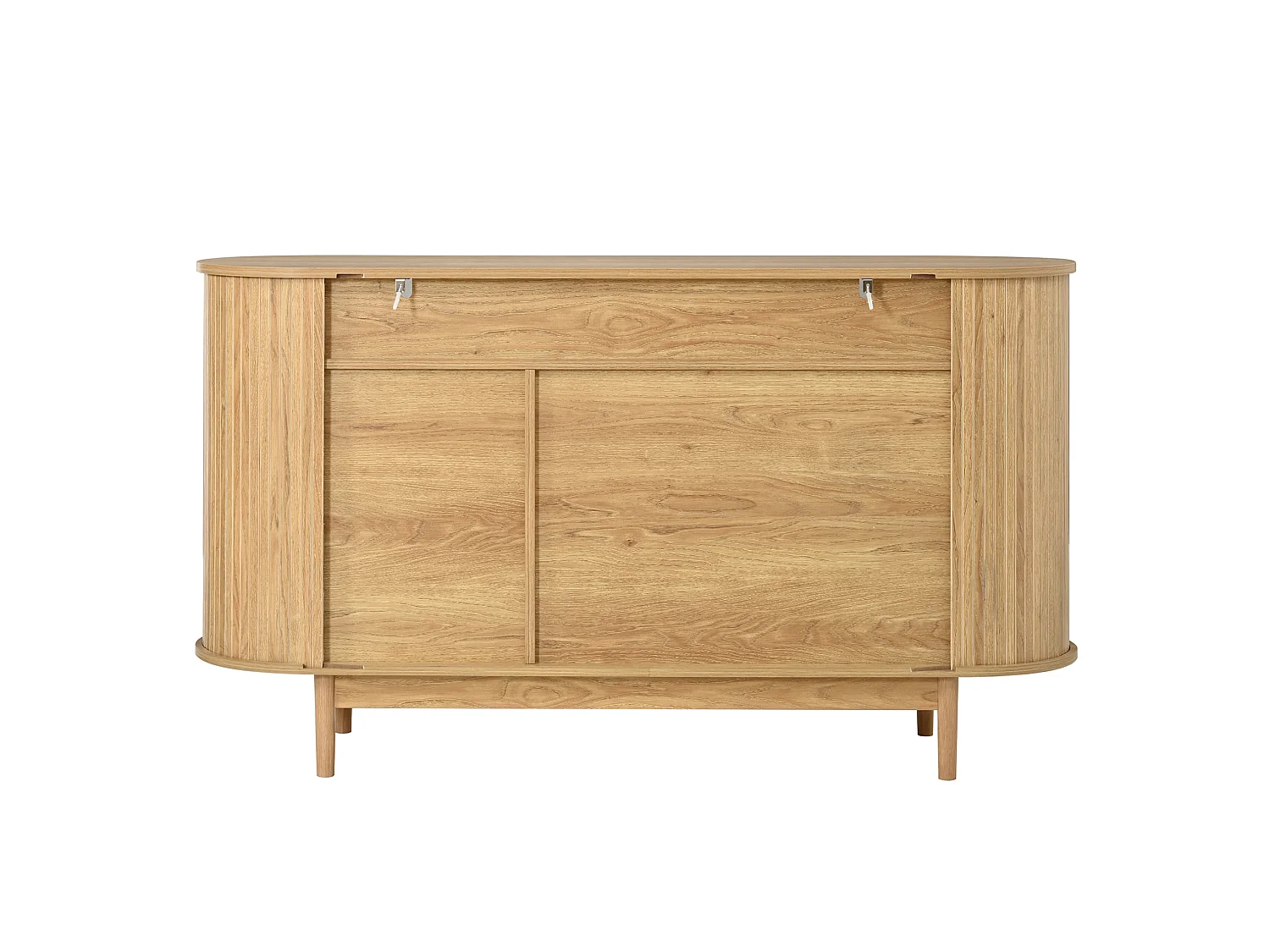 Buffet avec 3 portes à lignes verticales - Naturel clair 140 x 40 x 78 cm