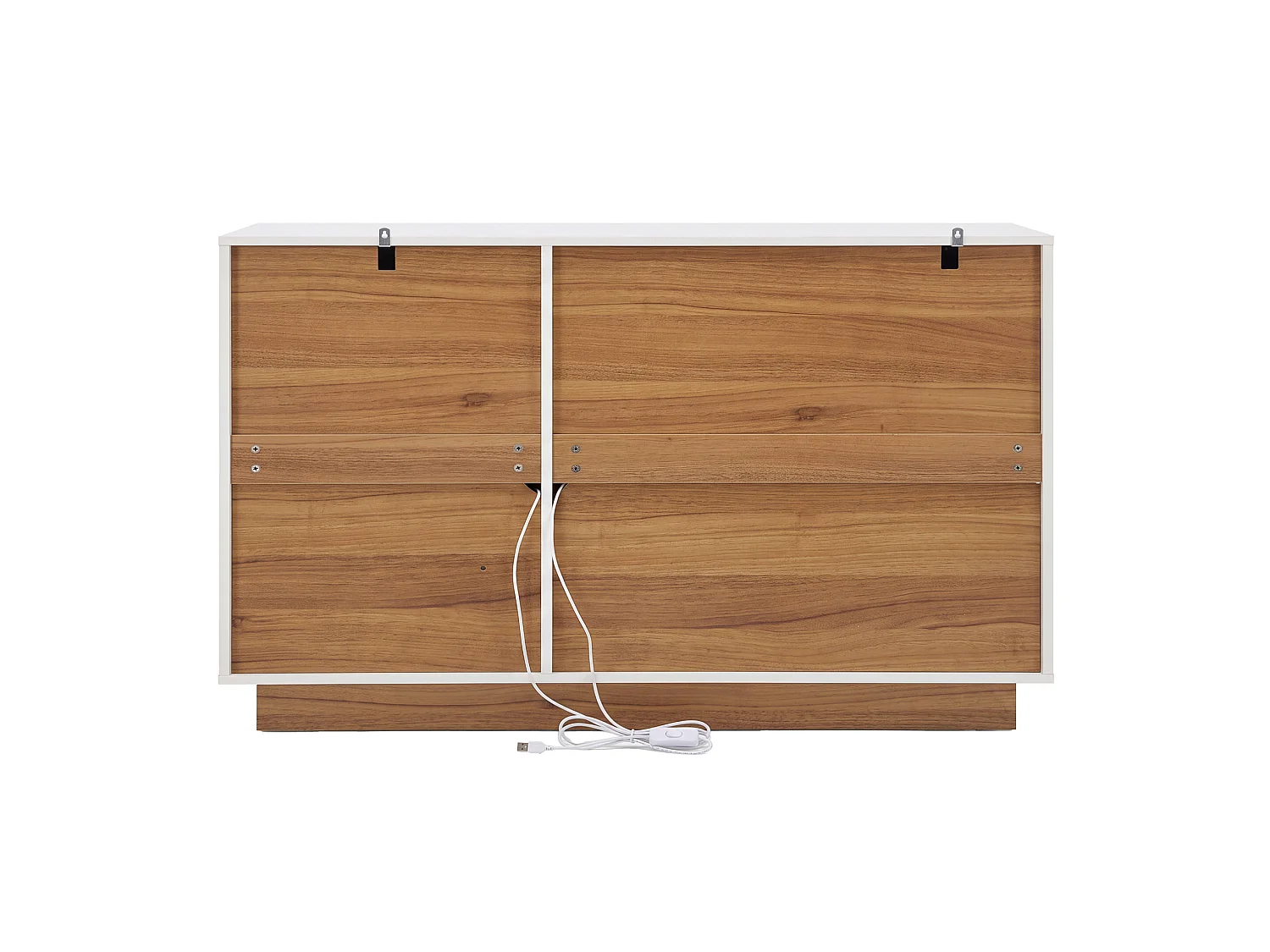 Dressoir met 3 acryl deuren en ledverlichting – Wit 120 × 38 × 80 cm