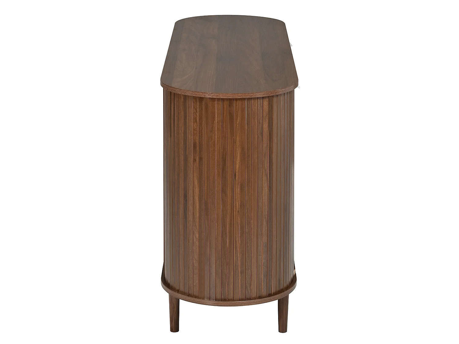 Dressoir met 3 deuren en verticale lijnen - Bruin 140 x 40 x 78 cm